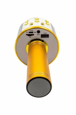 Denver Tv, Lyd & Det Smarte Hjem-Bluetooth-karaokemikrofon med indbygget højttaler Guld