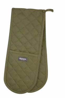 Dexam Køkkentekstiler-Dobbelt ovnhandske Love Colour - oliven