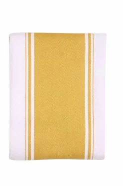 Dexam Køkkentekstiler-Stribet viskestykke Love Colour - Okker