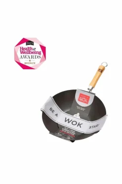Dexam Pander & Gryder-Wok School Of Wok Flat Base Pre-Seasoned 10.5