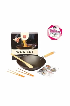 Dexam Pander & Gryder-Wok-sæt School Of Wok Pre-Seasoned