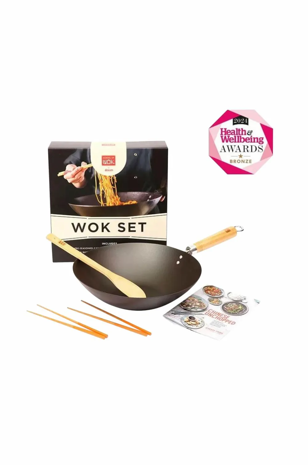 Dexam Pander & Gryder-Wok-sæt School Of Wok Pre-Seasoned