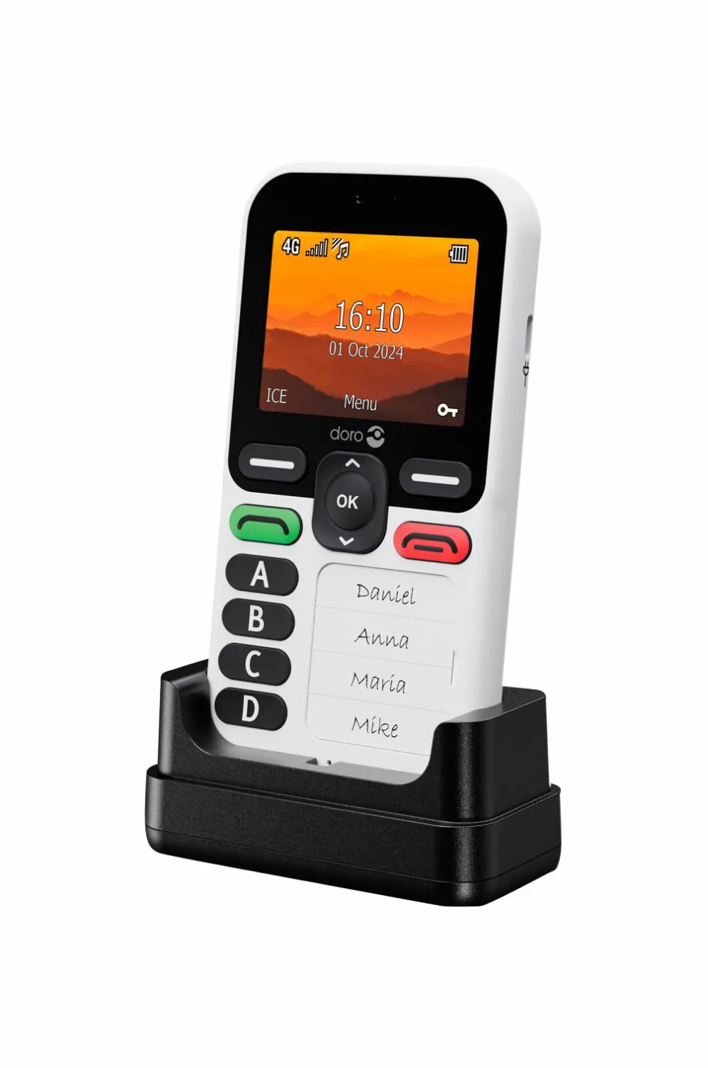 Doro Mobiltelefoner, Tablets & Tilbehør-Uro Leva X10 Hvid/sort