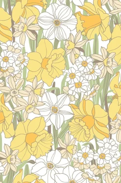 Duro. Tapeter-Tapetprøve Påsklilja