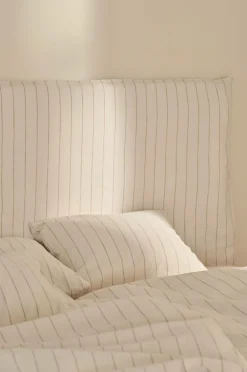 Ellos Møbeltekstiler-Home Betræk til hovedgærde Elly Thin Stripe i genanvendt halvlinned