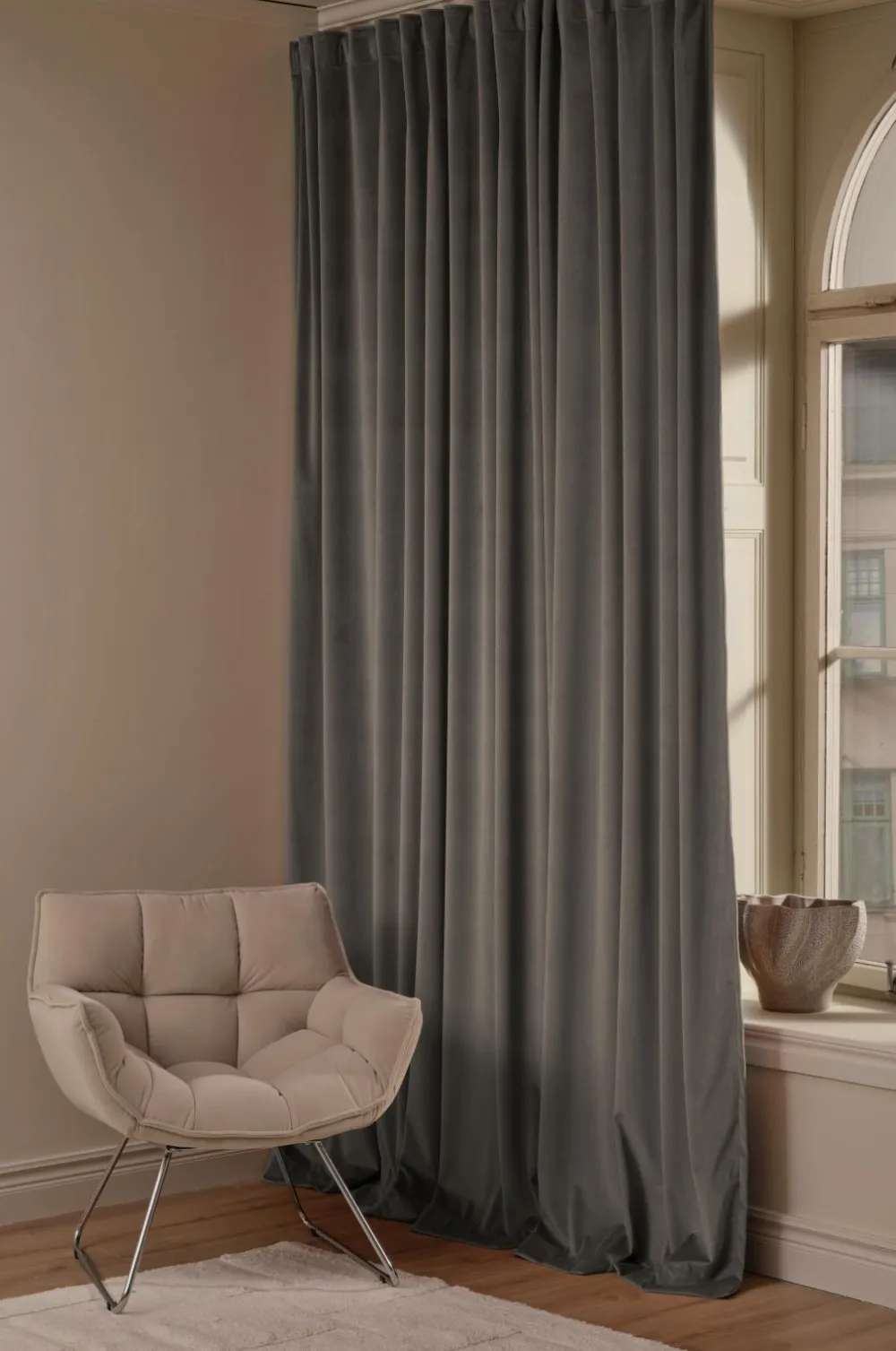 Ellos Gardiner Efter Mål-Home DEMI skræddersyet fløjlsgardin