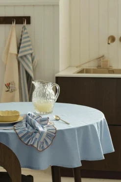 Ellos Borddækning & Servering|Bordtekstiler-Home Dug Elly i genanvendt halvlinned Ø 150 cm