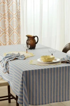 Ellos Borddækning & Servering|Bordtekstiler-Home Dug Elly Classic Stripe i genanvendt halvlinned