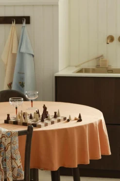 Ellos Borddækning & Servering|Bordtekstiler-Home Dug Elly i genanvendt halvlinned Ø 150 cm