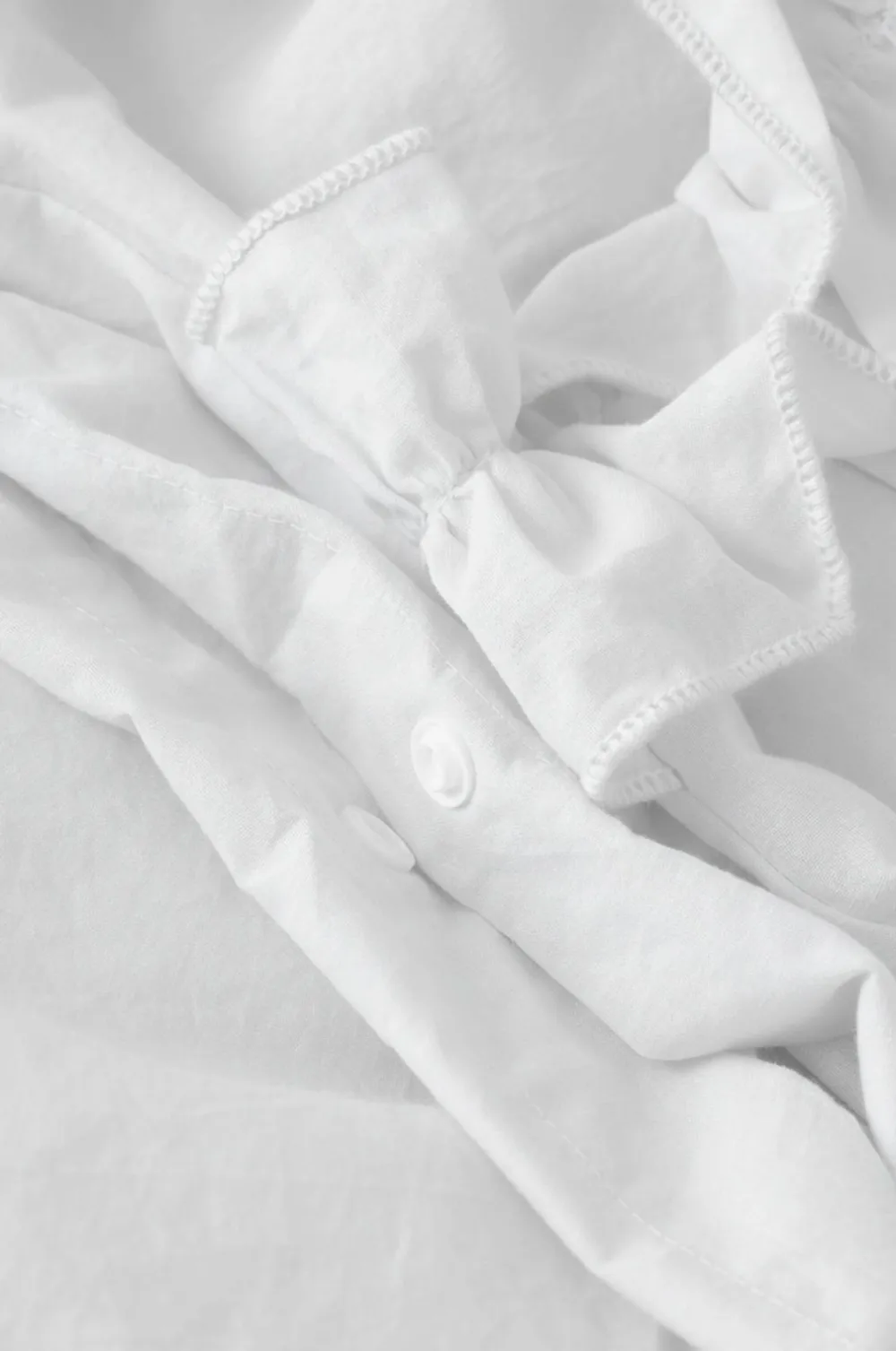 Ellos Dynebetræk-Home Dynebetræk Juliette Curve Frill i vasket bomuld 2 dele