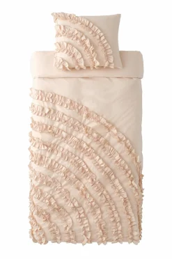 Ellos Dynebetræk-Home Dynebetræk Juliette Curve Frill i vasket bomuld 2 dele