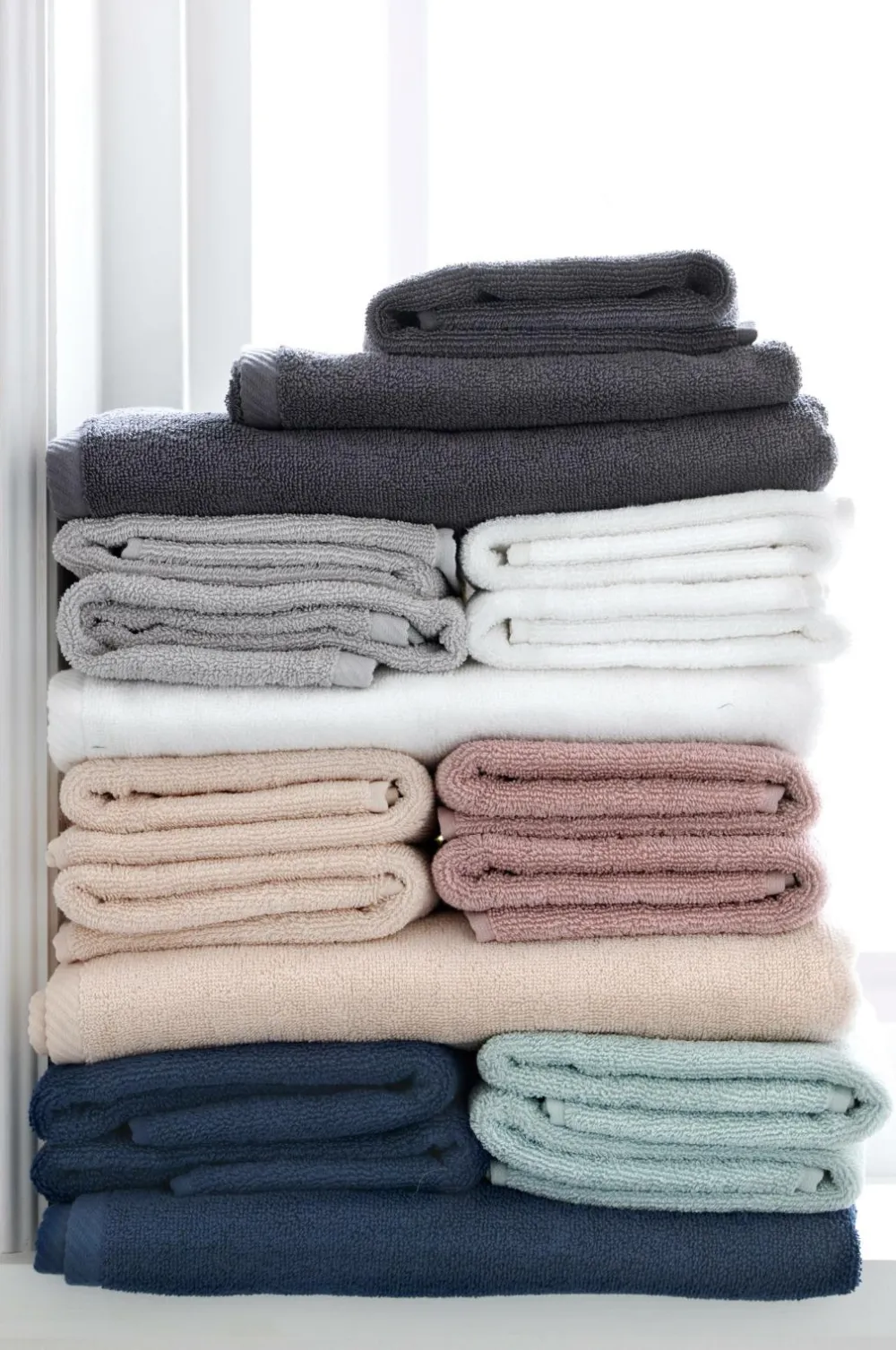 Ellos Badeværelsestekstiler-Home Frottésæt Elise i 6 dele