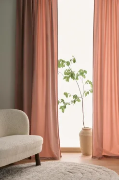 Ellos Velourgardiner-Home Gardinlængde med multibånd Nora i velour, 2-pak