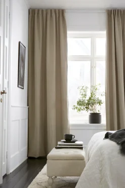 Ellos Persienner|Hørgardiner-Home Gardinlængde med rynkebånd Alexandra 1-pak