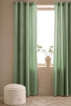 Ellos Julegardiner|Gardiner Med Sejlring-Home Gardinlængde med sejlringe Nora i velour, 2-pak