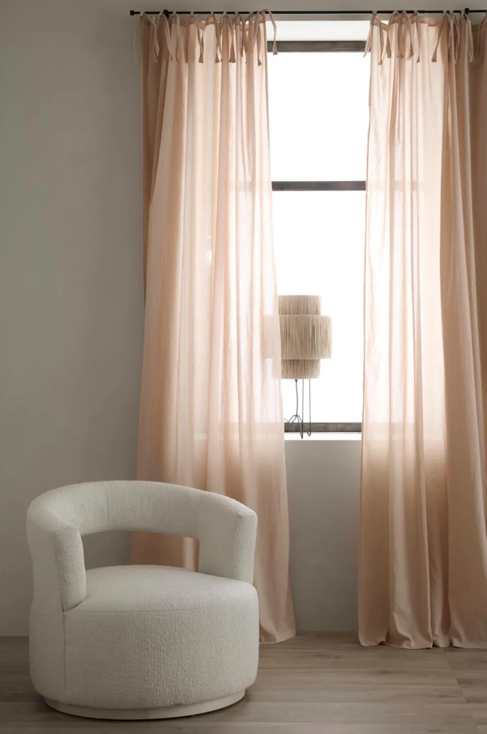 Ellos Bindebåndslængder-Home Gardinlængde med bindebånd Heidi 2-pak