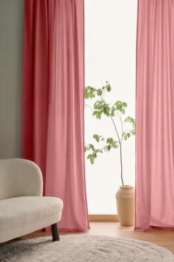 Ellos Velourgardiner-Home Gardinlængde med multibånd Nora i velour, 2-pak