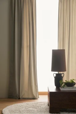 Ellos Persienner|Velourgardiner-Home Gardinlængde med multibånd Nora i velour, 2-pak