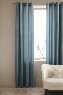 Ellos Julegardiner|Gardiner Med Sejlring-Home Gardinlængde med sejlringe Nora i velour, 2-pak