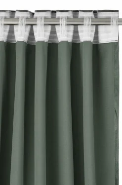 Ellos Velourgardiner-Home Gardinlængde med multibånd Nora i velour, 2-pak