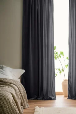 Ellos Velourgardiner-Home Gardinlængde med multibånd Nora i velour, 2-pak