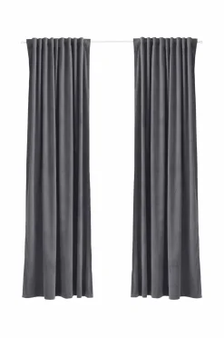 Ellos Velourgardiner-Home Gardinlængde med multibånd Nora i velour, 2-pak