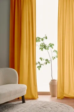 Ellos Velourgardiner-Home Gardinlængde med multibånd Nora i velour, 2-pak