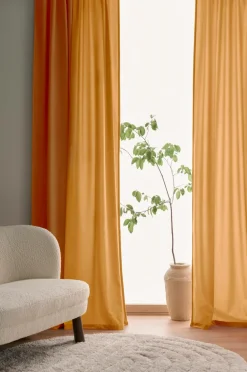 Ellos Persienner|Velourgardiner-Home Gardinlængde med multibånd Nora i velour, 2-pak