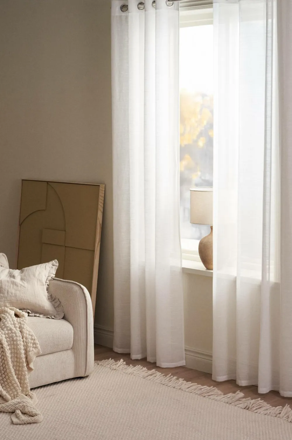 Ellos Gardiner Med Sejlring-Home Øjenforhæng Nellie 2-pak