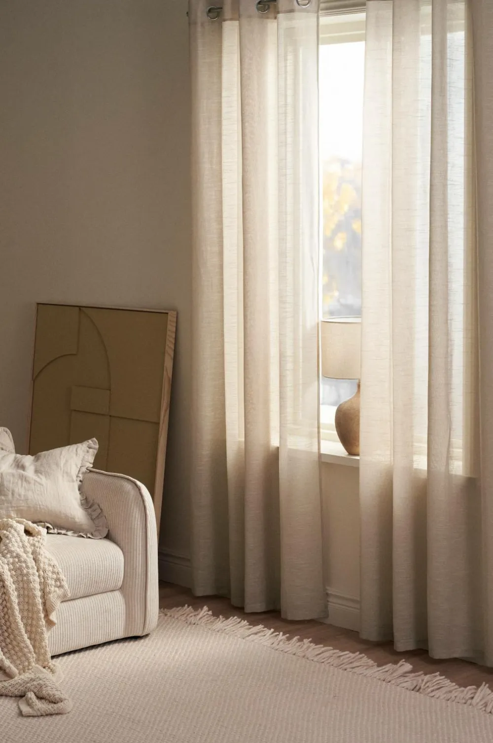 Ellos Gardiner Med Sejlring-Home Øjenforhæng Nellie 2-pak