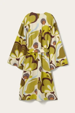 Ellos Homewear-Home Kimono Elly Retro i genanvendt halvlinned