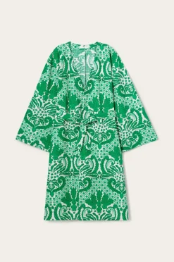 Ellos Homewear-Home Kimono Juliett Medallion i vasket bomuld