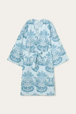 Ellos Homewear-Home Kimono Juliett Medallion i vasket bomuld