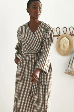 Ellos Homewear-Home Kimono Nell Check Kimono