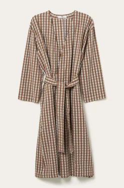Ellos Homewear-Home Kimono Nell Check Kimono