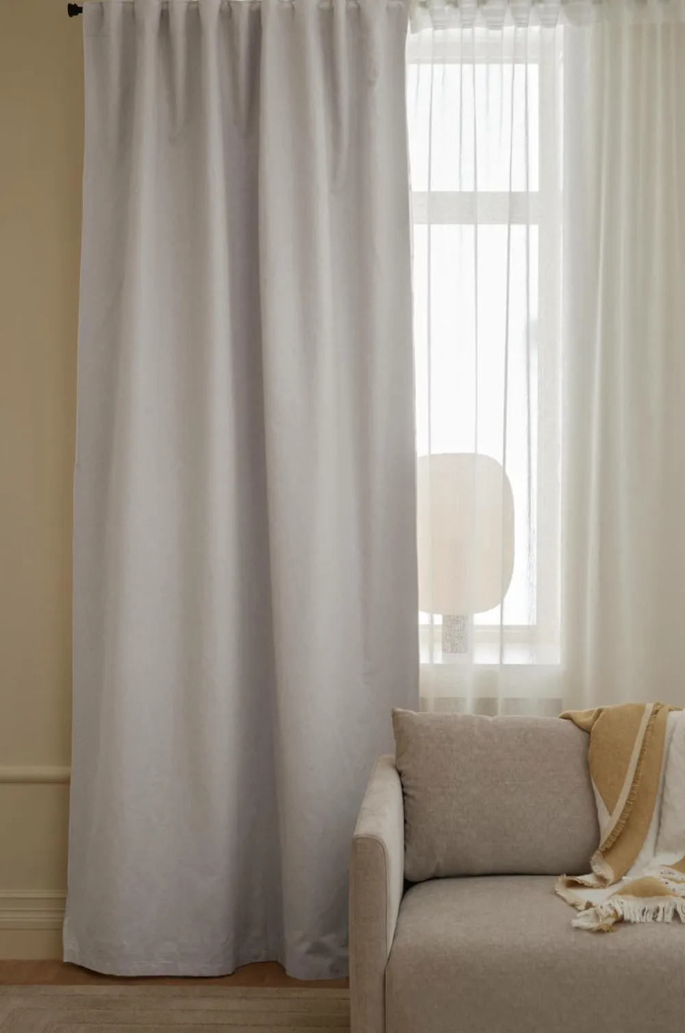 Ellos Gardinlængder Med Rynkebånd|Mørklægningsgardiner-Home Mørklægningsgardin Ines 1-pak