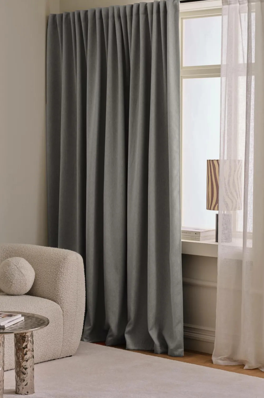 Ellos Persienner|Gardinlængder Med Rynkebånd-Home Mørklægningsgardin Maida Wide ekstra bred 1 stk.