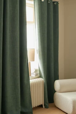 Ellos Gardiner Med Sejlring|Mørklægningsgardiner-Home Mørklægningsgardin Iben med sejlringe, 1 stk.