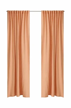 Ellos Gardinlængder Med Rynkebånd-Home Multibåndsgardin Elly i genanvendt halvlinned 2-pak