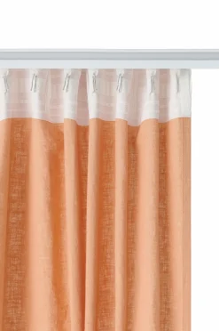 Ellos Gardinlængder Med Rynkebånd-Home Multibåndsgardin Elly i genanvendt halvlinned 2-pak