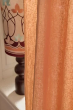 Ellos Gardinlængder Med Rynkebånd-Home Multibåndsgardin Elly i genanvendt halvlinned 2-pak