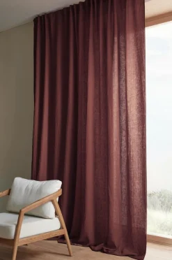 Ellos Hørgardiner|Gardinlængder Med Rynkebånd-Home Multibåndslængde Malva Wide ekstra bred, 1 stk. i 100% hør