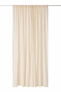 Ellos Gardinlængder Med Rynkebånd-Home Multibåndsgardin Elly Thin Stripe Wide Pleatingtape i genanvendt halvlinned ekstra bred 1-pak