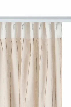 Ellos Gardinlængder Med Rynkebånd-Home Multibåndsgardin Elly Thin Stripe Wide Pleatingtape i genanvendt halvlinned ekstra bred 1-pak