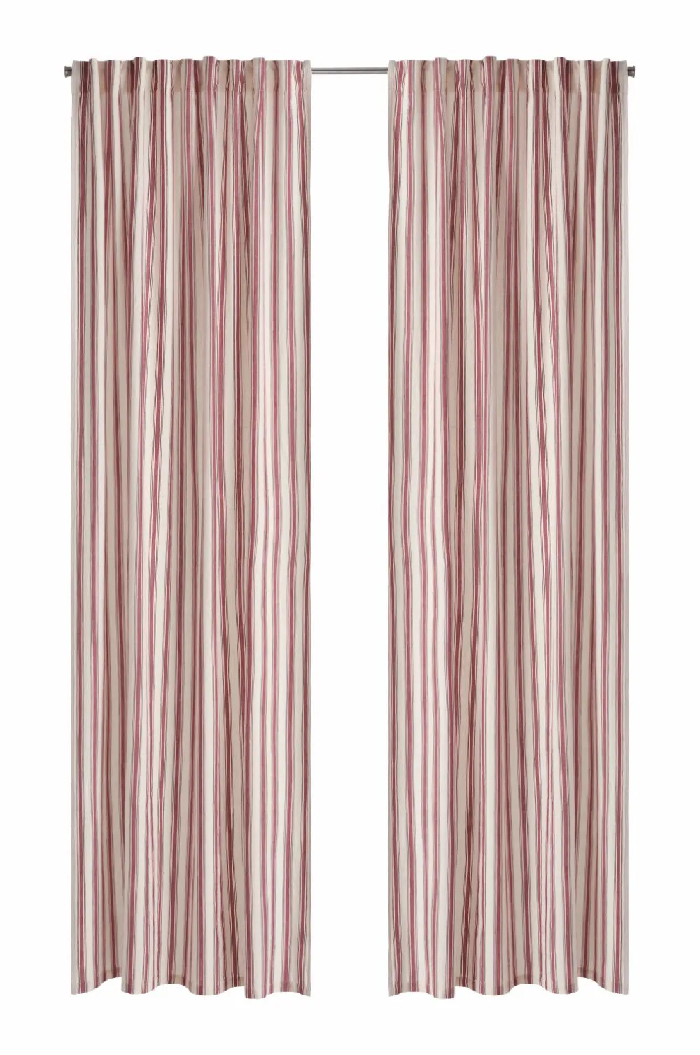 Ellos Gardinlængder Med Rynkebånd-Home Multibåndsgardin Sally Stripe 2-pak