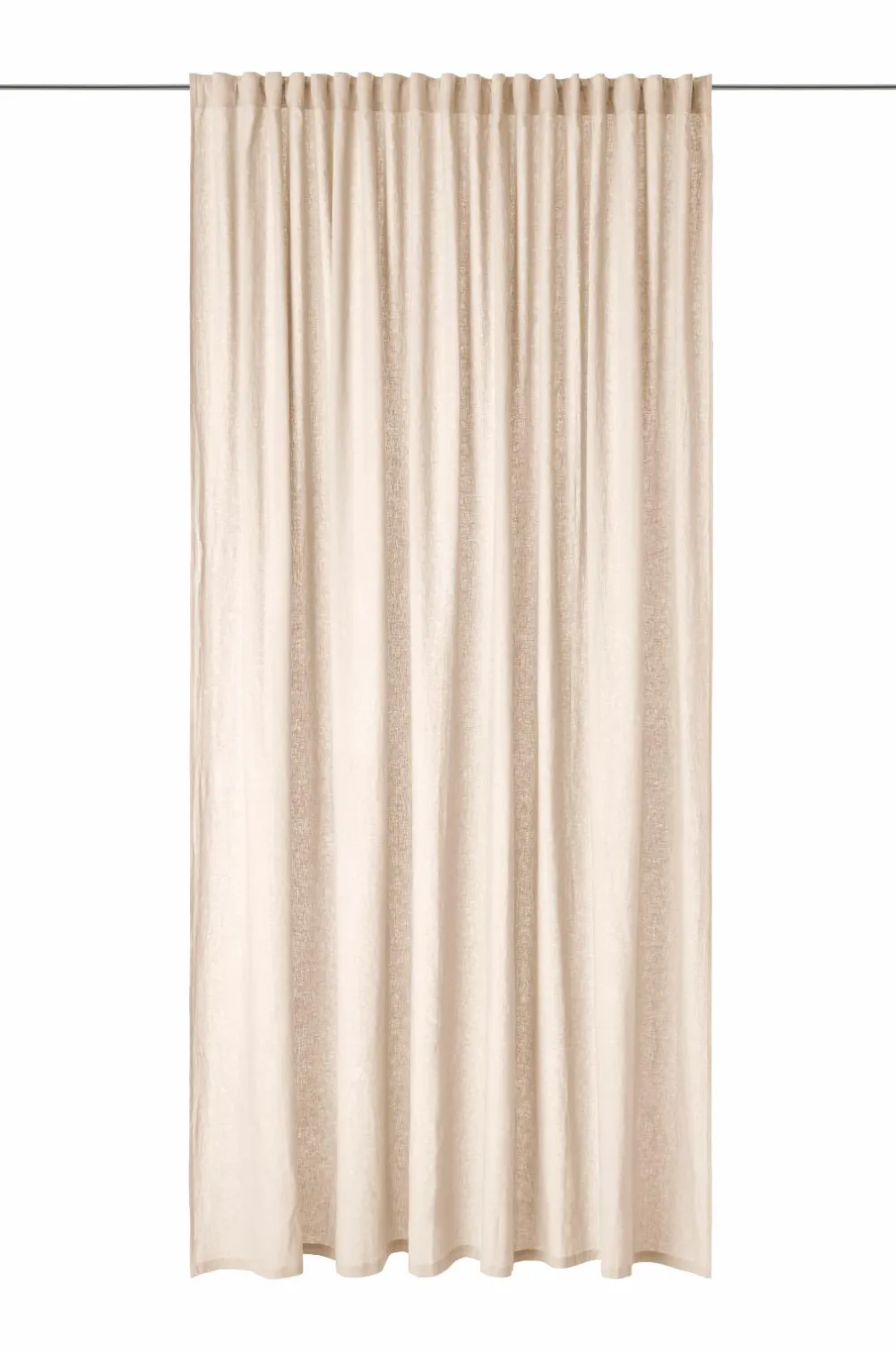 Ellos Gardinlængder Med Rynkebånd-Home Multibåndsgardin Elly Wide i genanvendt halvlinned ekstra bred 1-pak
