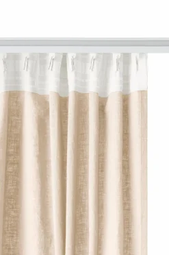 Ellos Gardinlængder Med Rynkebånd-Home Multibåndsgardin Elly Wide i genanvendt halvlinned ekstra bred 1-pak