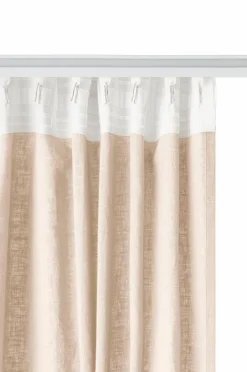 Ellos Gardinlængder Med Rynkebånd-Home Multibåndsgardin Elly Wide i genanvendt halvlinned ekstra bred 1-pak