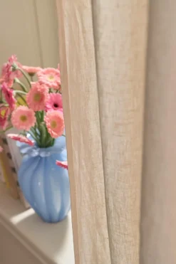 Ellos Gardinlængder Med Rynkebånd-Home Multibåndsgardin Elly Wide i genanvendt halvlinned ekstra bred 1-pak