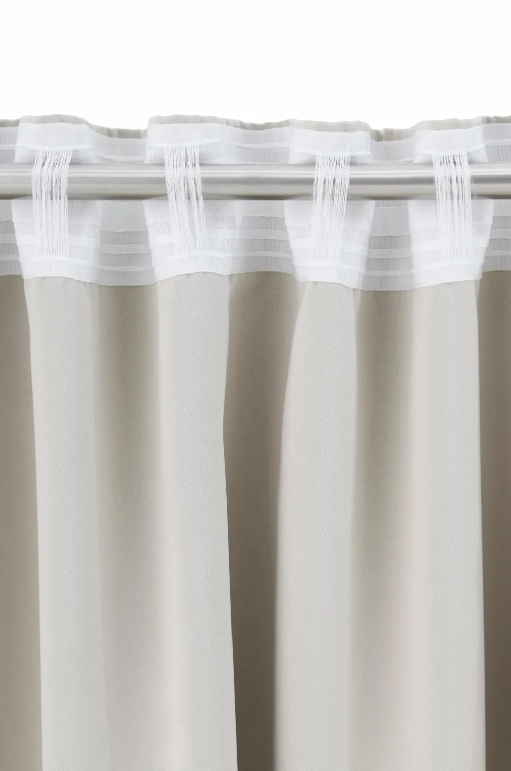 Ellos Persienner|Gardinlængder Med Rynkebånd-Home Multibåndslængde Sandy, mørklæggende, 1 stk.